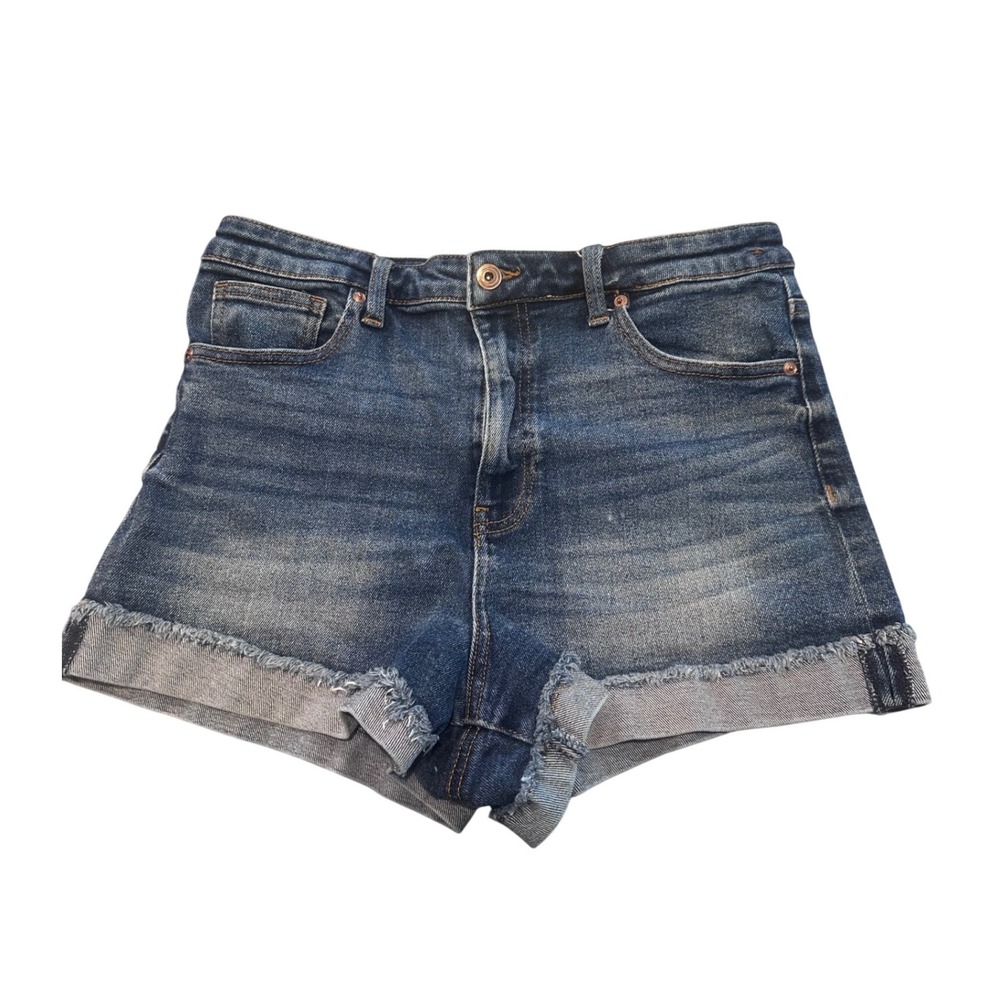 REgeneration by Celebrity Pink Denim Shorts Size 11/30 Blue Raw Hem CC31611BR6